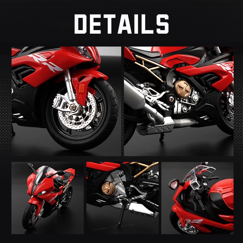Mô Hình Xe Mô Tô BMW S1000RR Bằng Hợp Kim Tỉ Lệ 1: 12