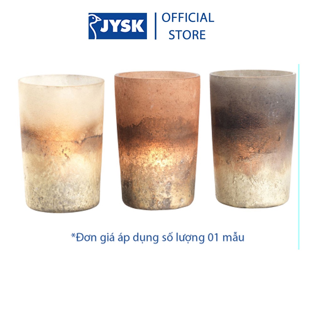 Cốc nến | JYSK Jack | thuỷ tinh nhiều màu | DK5xC8cm