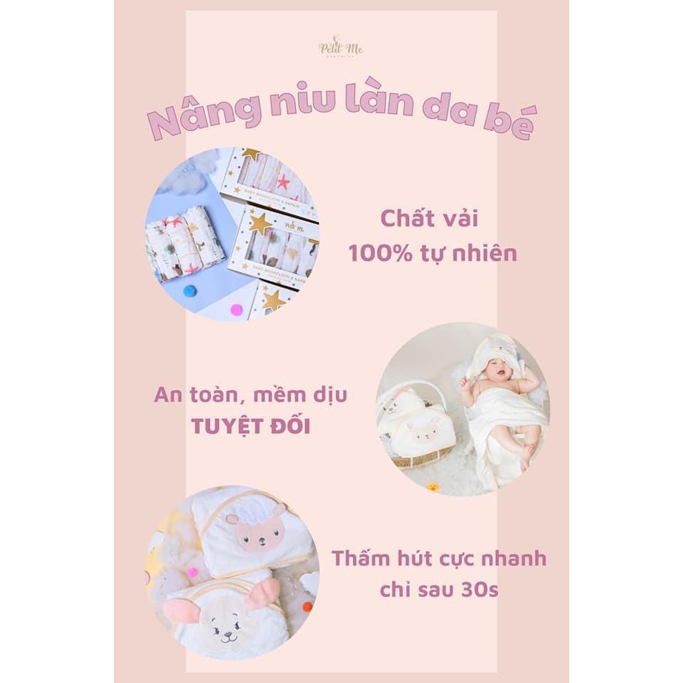 Set 01 khăn tắm cotton 6 lớp Petit Me