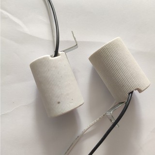 Đui đèn treo E14 E27 bằng sứ (chưa bao gồm bóng đèn)