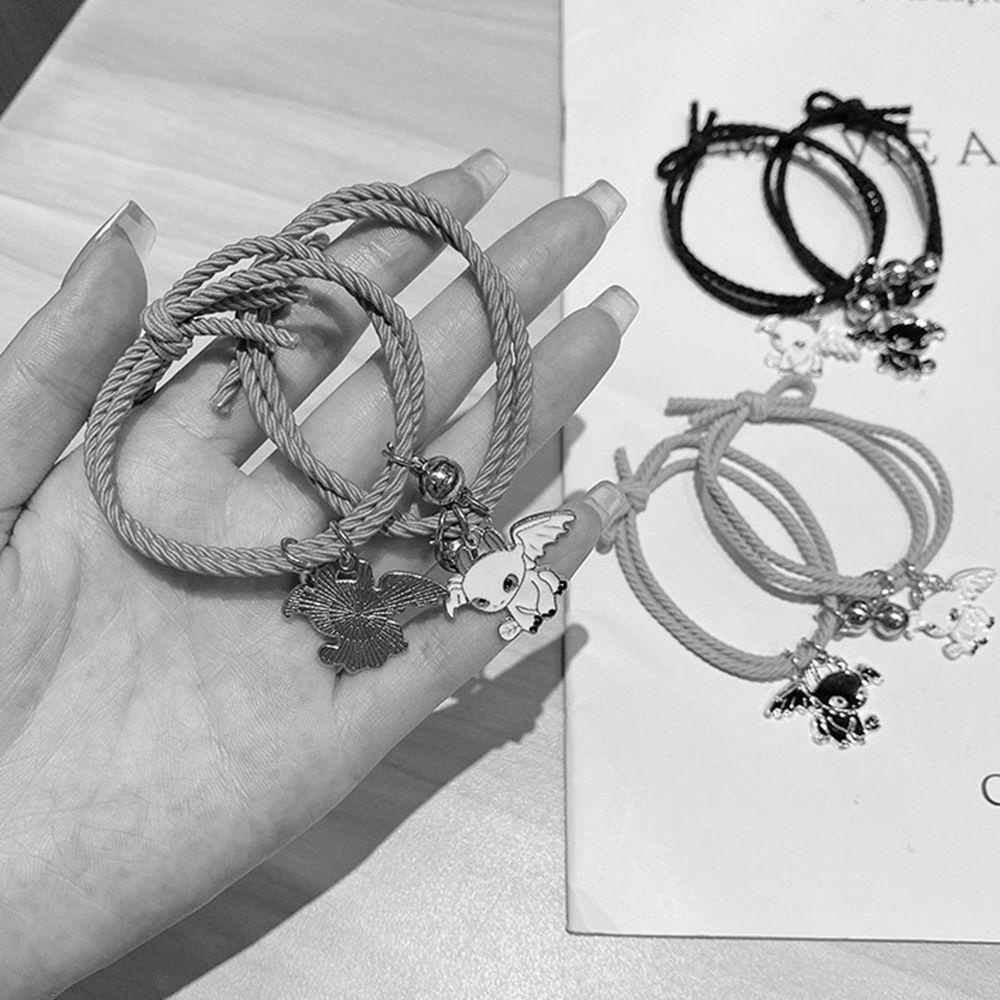 Vòng Tay Dây Thừng Họa Tiết Quỷ Hoạt Hình Đơn Giản Cá Tính Cho Nam Và Nữ