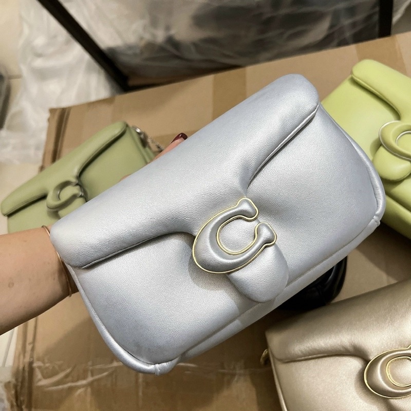Túi Coach gối màu bạc hot trend