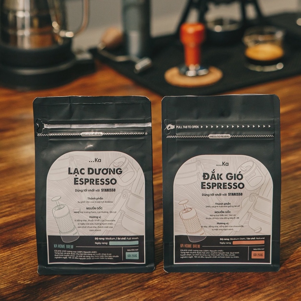 COMBO Dark Gió-Lạc Dương, Cà phê rang xay nguyên chất pha Espresso dùng tốt nhất với Staresso, Wacaco - KaHomebrew | BigBuy360 - bigbuy360.vn