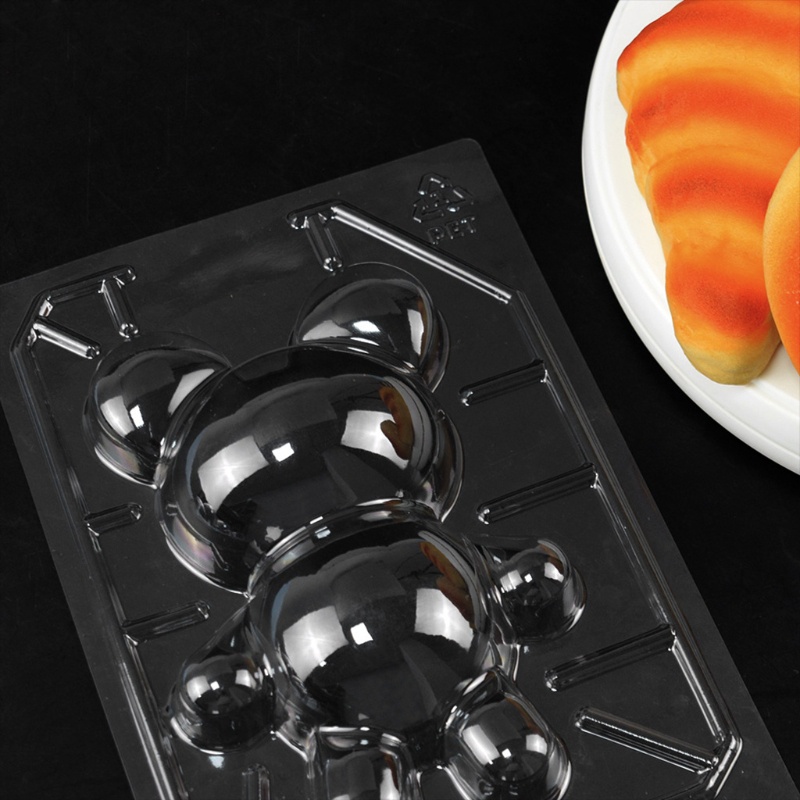 Bộ 3 Khuôn Làm Bánh Hình Gấu 3D Bằng Nhựa Tiện Dụng
