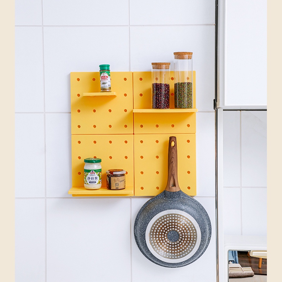 Bảng Pegboard Đục Lỗ Dán Tường Trang Trí Decor Nhiều Màu G020