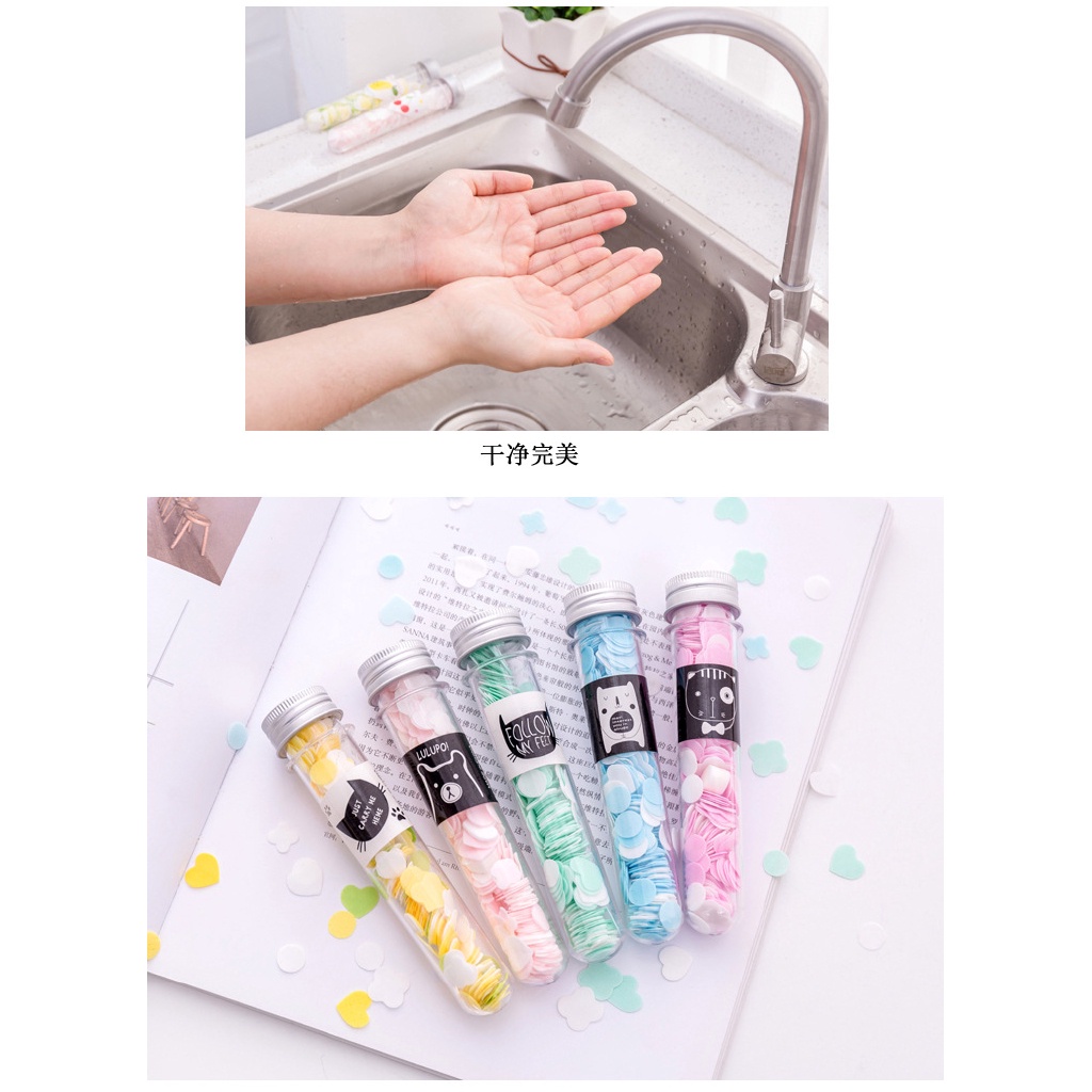 Lọ xà phòng giấy thiết kế dễ thương tiện dụng mang theo du lịch