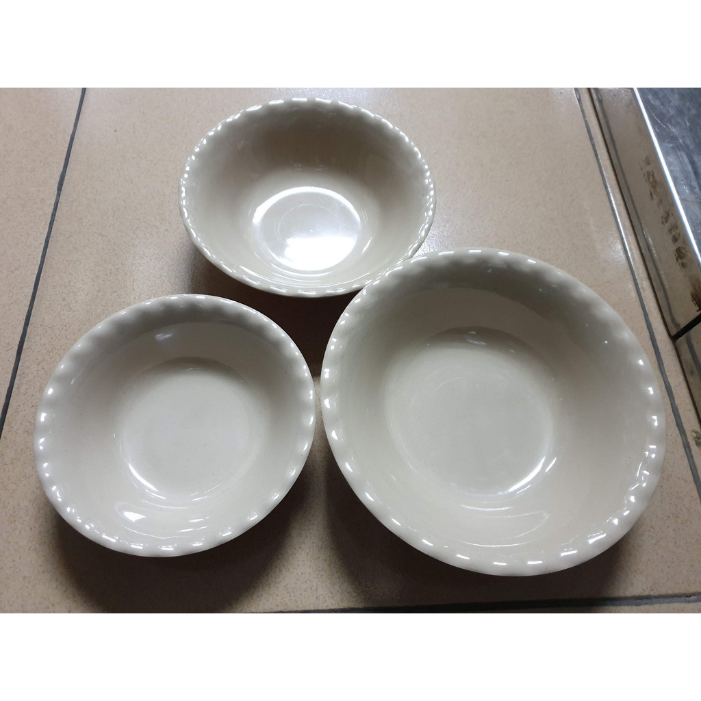 Tô bèo 18 x 5 cm melamine phíp màu nâu kem - bát mì nhà hàng quán bar NT-Ta7x