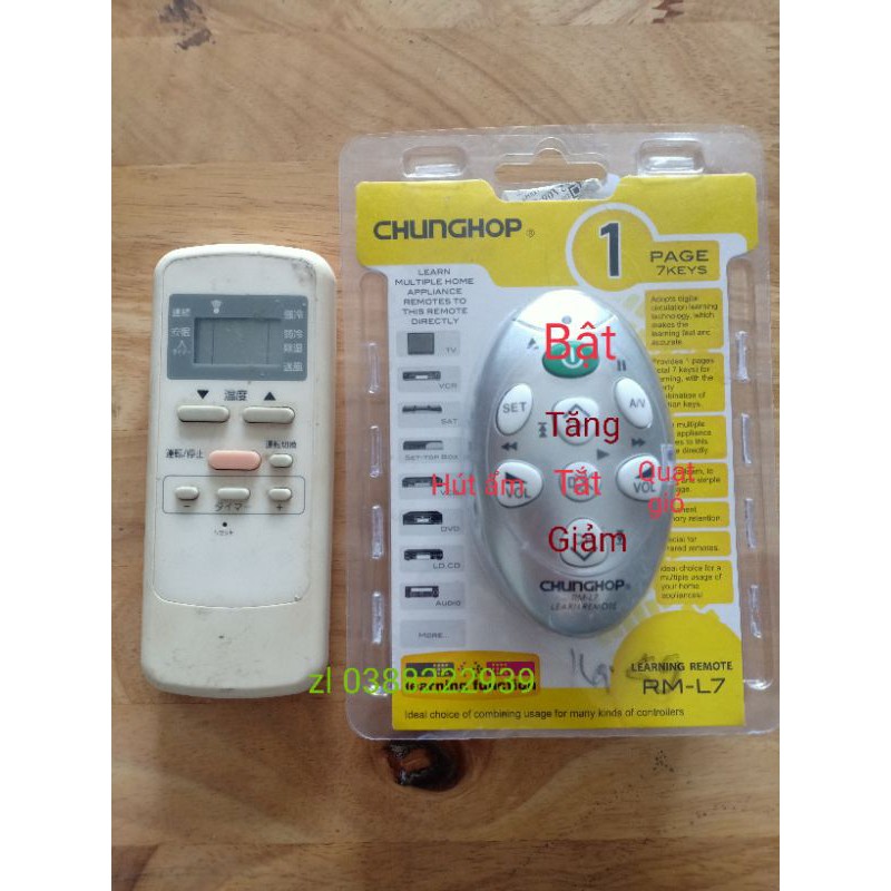 Khiển remote máy lạnh điều hòa cửa sổ một cục Kozumi Yamazen Toyotomi Corona Morita