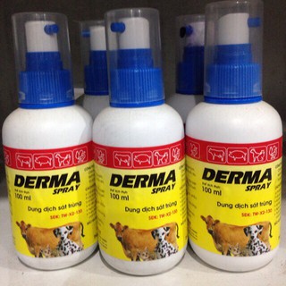 Dung dịch sát trùng DERMA SPRAY 100ML (Chỉ dùng trong thú y)