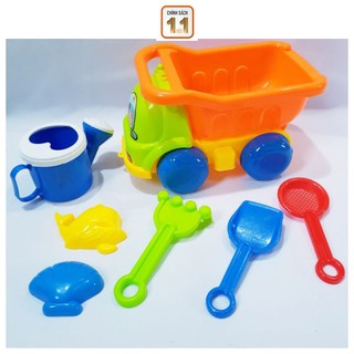 Đồ chơi xe xúc cát đi biển - lâu đài cát