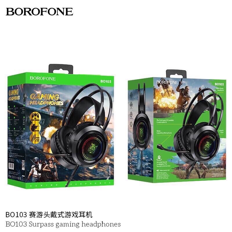 Tai nghe máy tính có míc chụp tai chơi game chính hãng Borofone Bo103