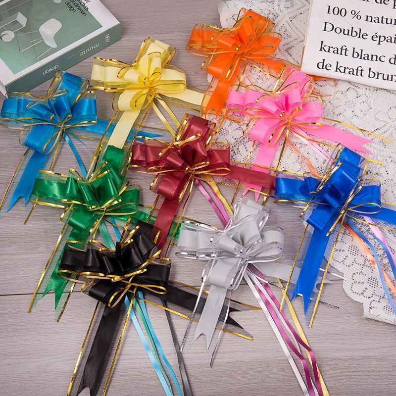 Nơ rút bản to 5x18cm, nơ rút trang trí rỏ quà