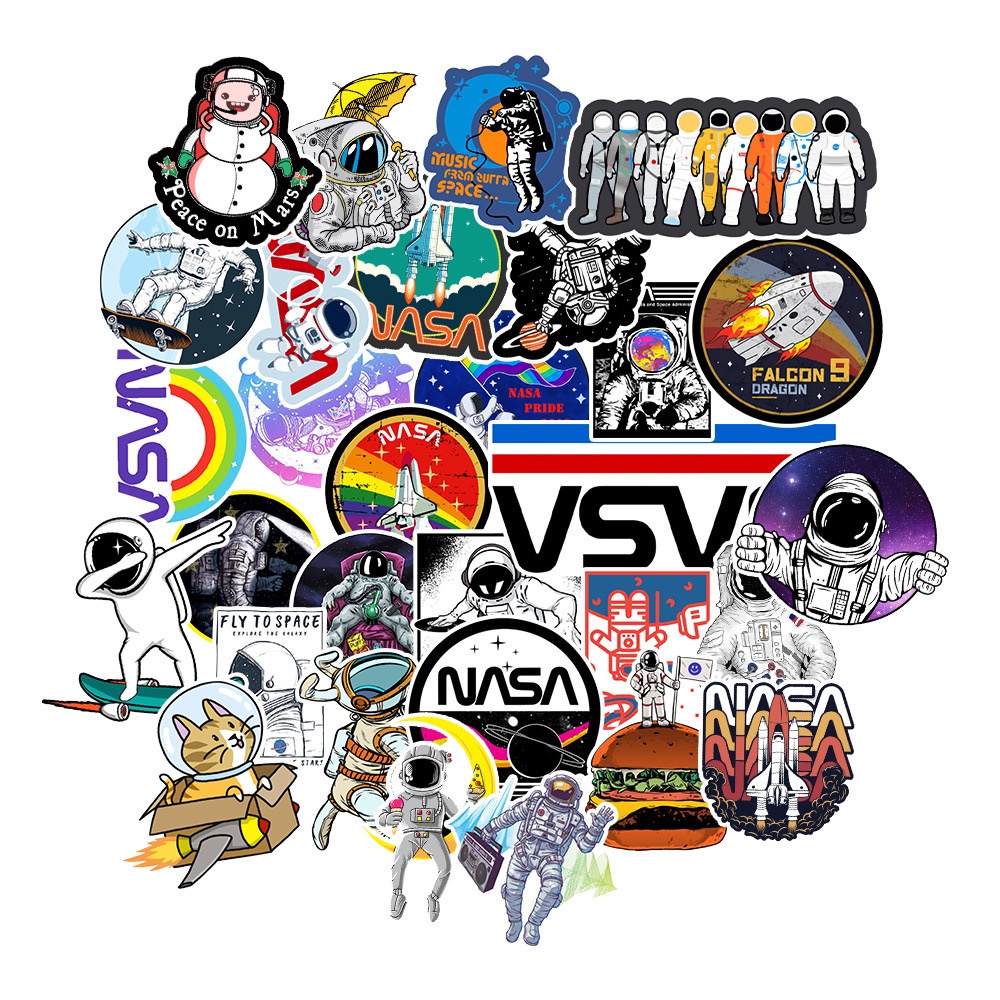 50 Sticker chủ đề PHI HÀNH GIA chống nước sticker dán laptop, điện thoại, đàn guitar, mũ bảo hiểm, vali không trùng nhau