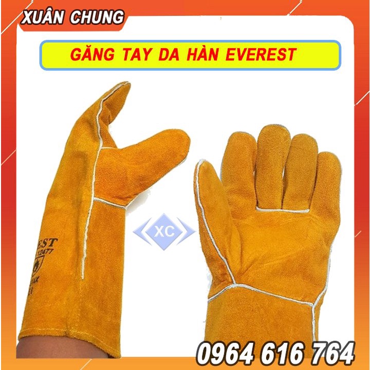 Găng tay hàn Everest EW14 Bao tay hàn da lộn, chống cháy, chịu nhiệt/tia lửa văng bắn, lớp lót chống hầm bí
