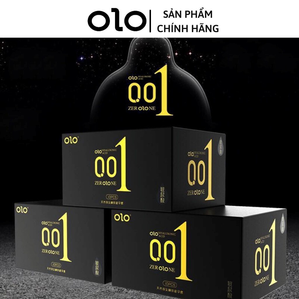 Combo 2 hộp bao cao su siêu mỏng OIO 001 đen kéo dài thời gian nhiều gel hương vani- 20cái