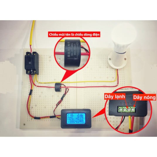 Thiết bị đo công suất 100A, công tơ, đồng hồ điện tử