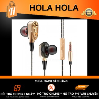 Tai nghe nhét tai Bluetooth QKZ CK8 Driver kép Hi-res Audio (Bạc, Vàng)