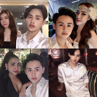 Sơ mi lụa chữ LV sang chảnh