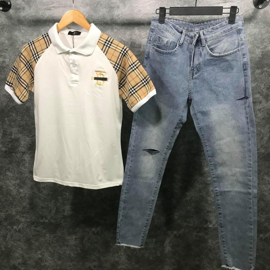 Quần jean nam xanh cao cấp rách gối chất bò co dãn mẫu mới nhất AHFASHION MS5067 | BigBuy360 - bigbuy360.vn