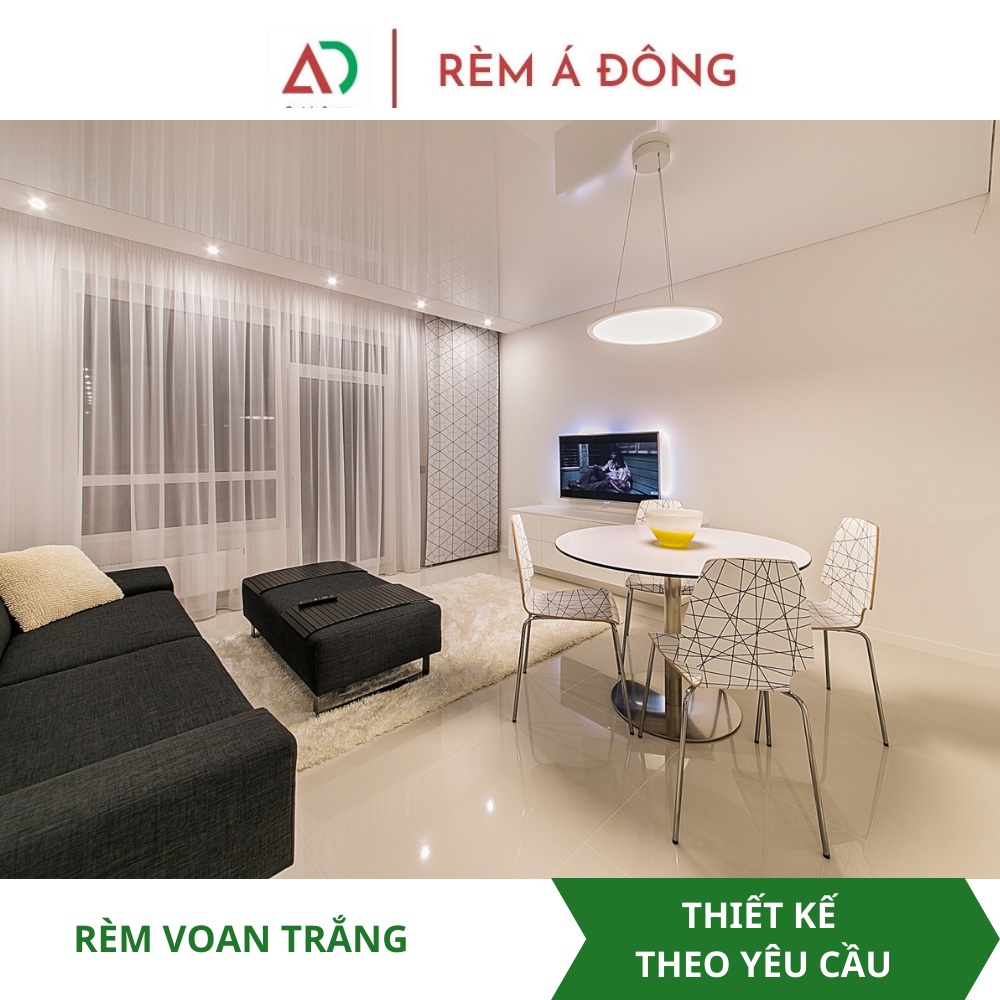 {ADong_SALE} Rèm Voan Trắng Decor cực xinh, rèm voan dán tường tiện lợi trang trí cửa sổ phòng ngủ, phòng khách, spa, ho