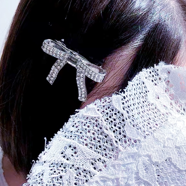 ⛔️Cặp tóc đính đá hình nơ #hot(CTTQAB,5.G0)