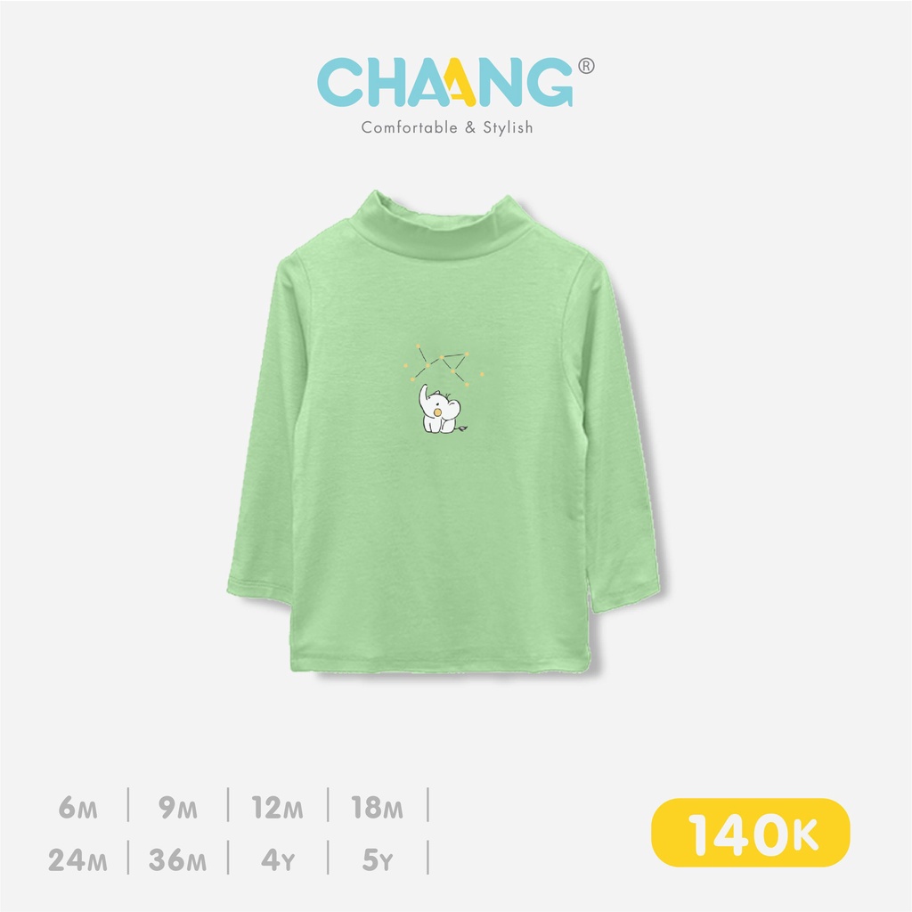 Áo giữ nhiệt cao cổ 3cm thu đông dài tay cho bé trái bé gái