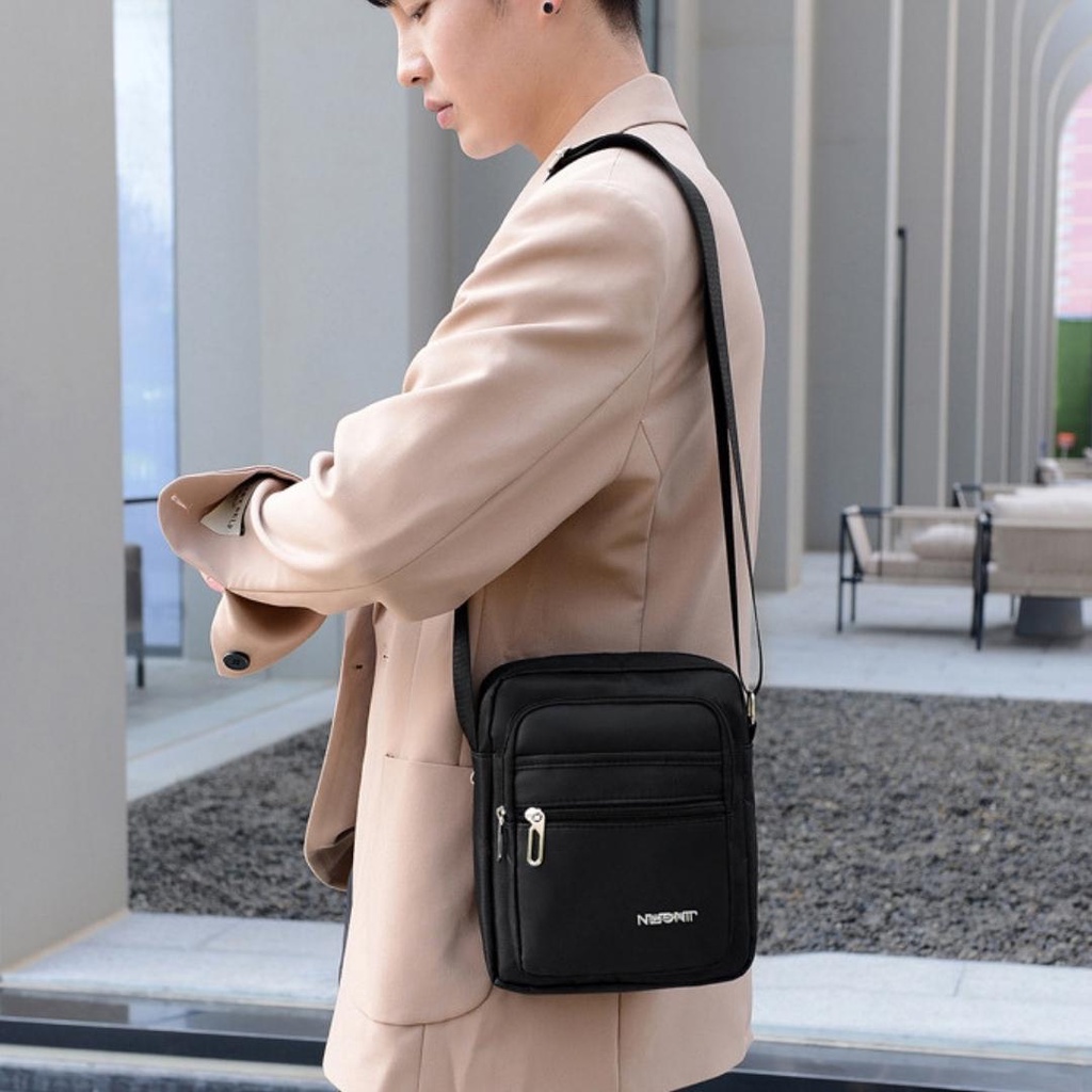 Túi đeo chéo nam messenger vải Canvas kháng nước thời trang nhỏ gọn tiện lợi TC11