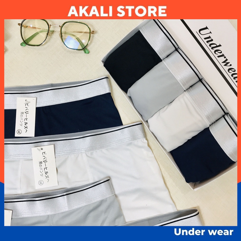 Quần lót nam BOXER thun lạnh, Quần sịp nam đùi thun lạnh tự nhiên 100% thoáng khí, co giãn cao cấp - AKALI