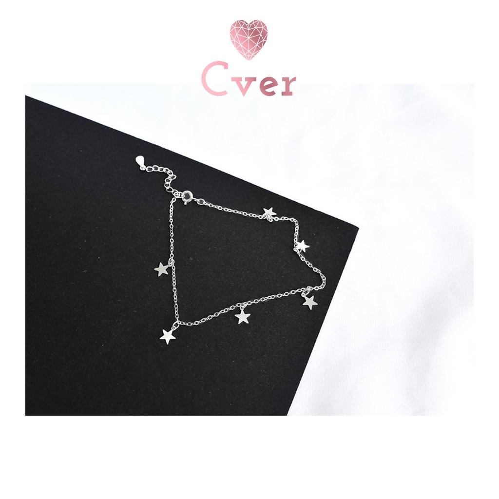 Lắc chân bạc Cver Silver S925 thiết kế ngôi sao nhỏ, đơn giản, nữ tính LC-B95