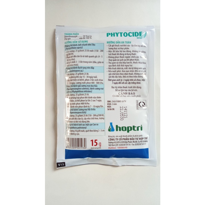 Phytocide 50WP 15 gram/gói - Thuốcđặctrịnấm bệnhkhángthuốc