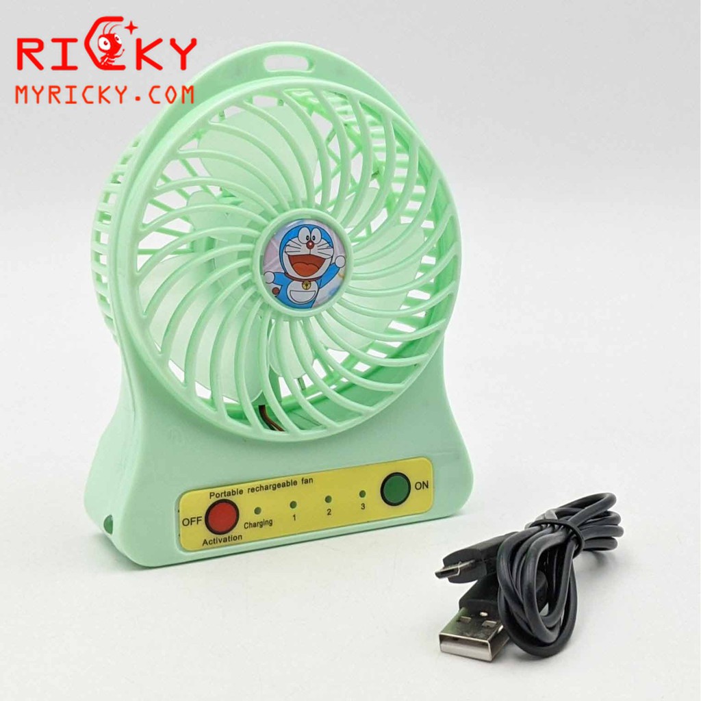 Quạt mini cầm tay CARTOON FAN - Pin sạc - 3 cấp độ siêu mát