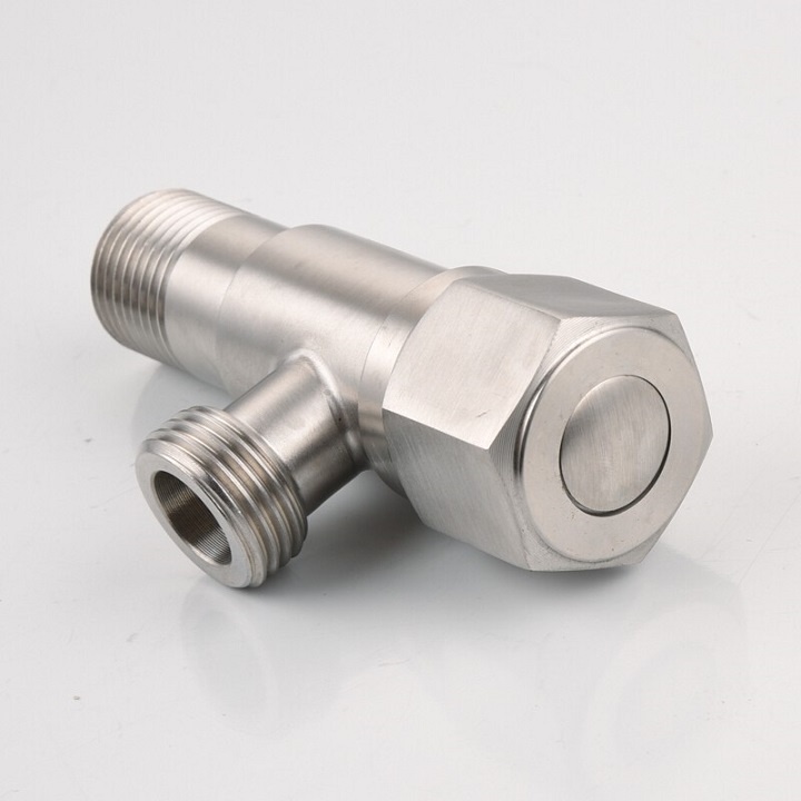 Van F van chia nước cho vòi xịt vệ sinh và bồn cầu. Giảm áp chia bòn cầu INOX SUB 304