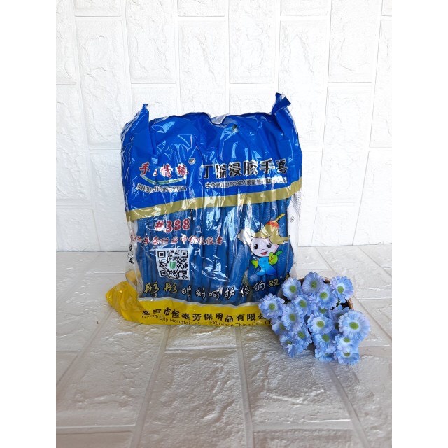 Găng tay bảo hộ phủ PU xanh siêu bền, thấm hút mồ hôi