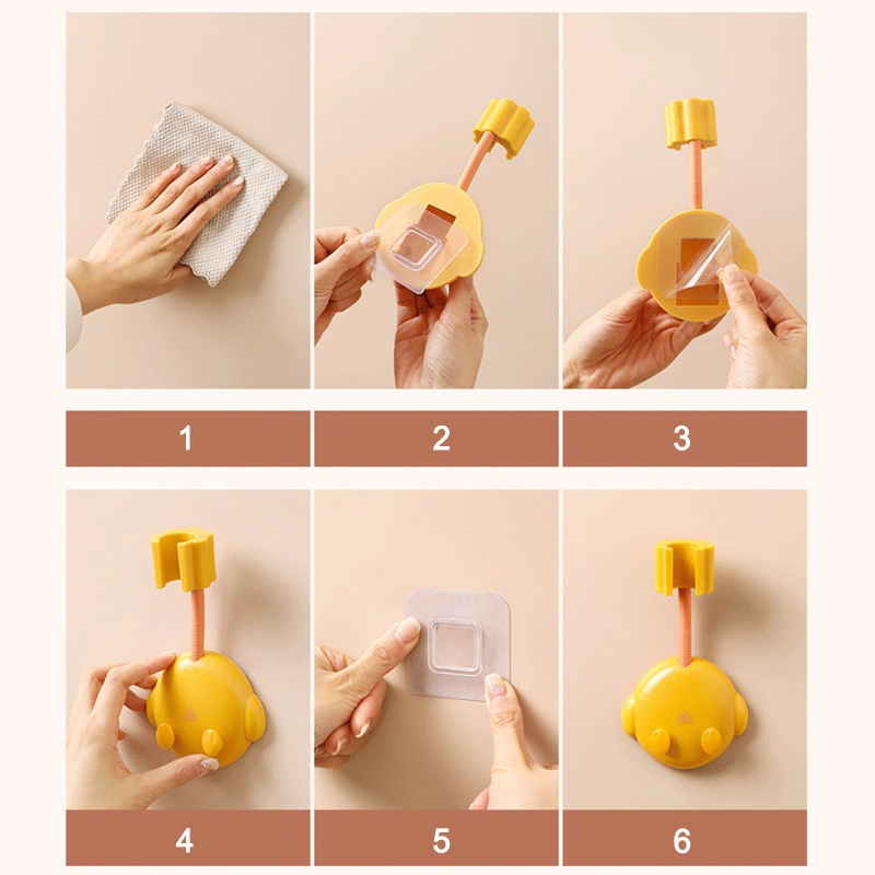 Qq * 360 Độ° Giá Đỡ Đầu Vòi Hoa Sen Gắn Tường Tự Dính Có 2 Móc Treo Tùy Chỉnh Tiện Dụng Cho Nhà Tắm