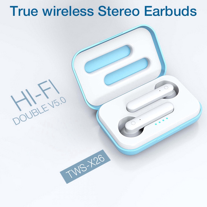 Tws Wireless Earphones Bluetooth 5.0 Headsets Worktime 4Hours Touch Earbuds Resolute Headphones Mic