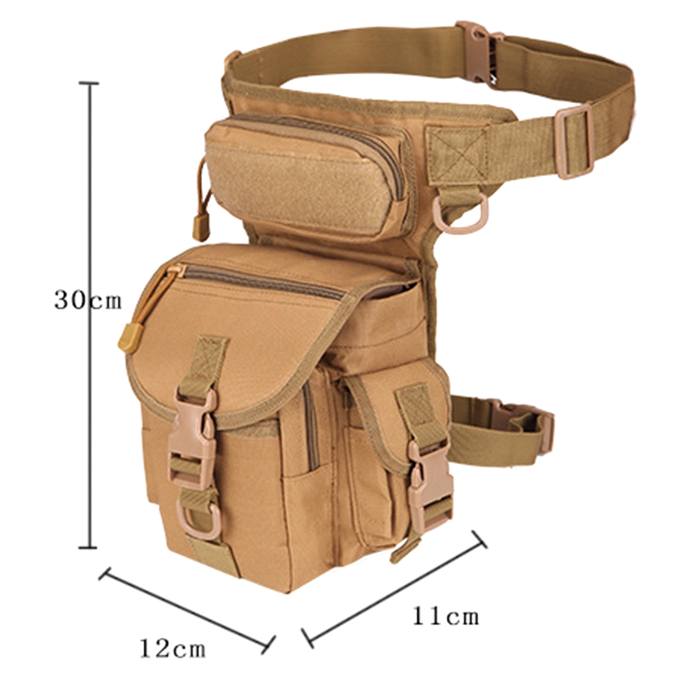 JINM Waterproof Airsoft  Drop Leg Panel Utility Pouch Bag, Cross Over Rig Thigh Pack, For Outdoor Cycling Camping