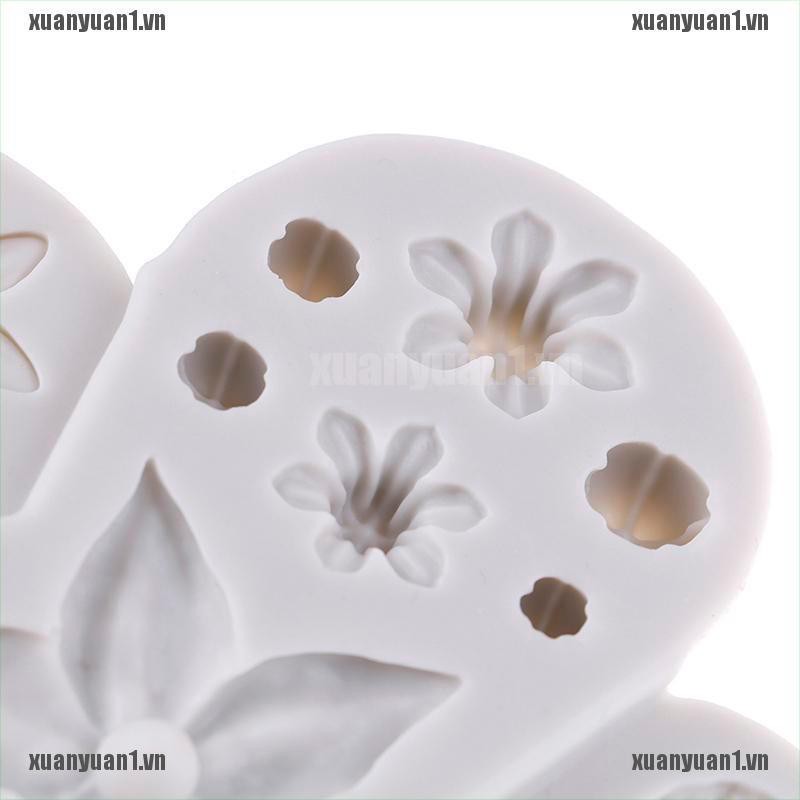 [XUANYUAN1] Khuôn silicone Tạo Hình Hoa Trang Trí Bánh Kem / Kẹo Sô Cô La