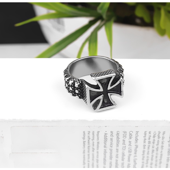 Nhẫn nam inox thời trang biểu tượng Chrome Heart - N643