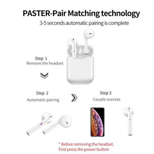 Tai Nghe Nhét Tai bluetooth Không Dây mini Thông Minh i12 Chất Lượng Cao