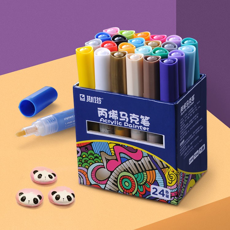 Bộ Bút màu Acrylic STA Đa năng Vẽ trên nhiều chất liệu