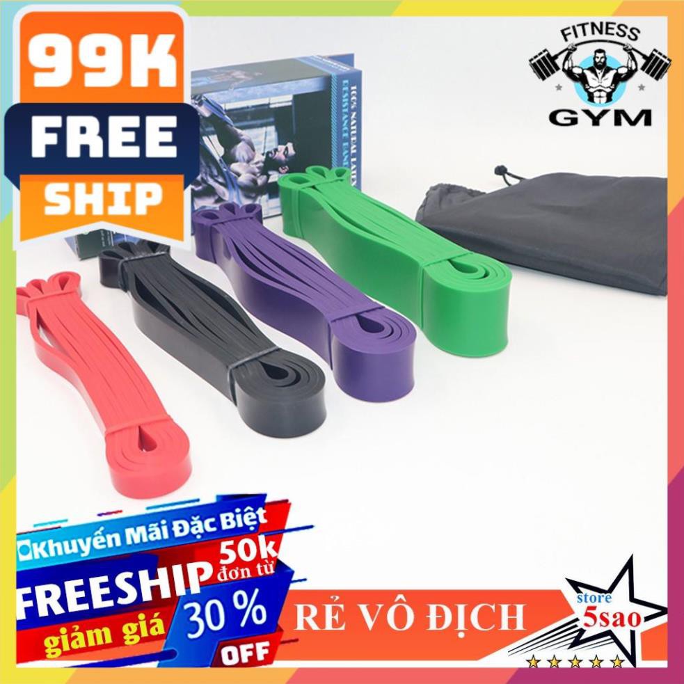 FREESHIP 🎁 Bộ 4 dây power band tập gym đa năng 😍  Dây power band đàn hồi tập thể lực