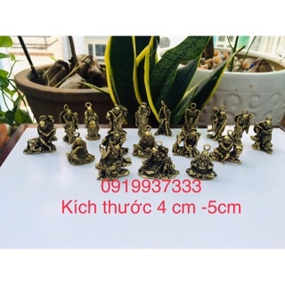 Bộ 18 vị la hán đồng ( 4 cm đến 5 cm)