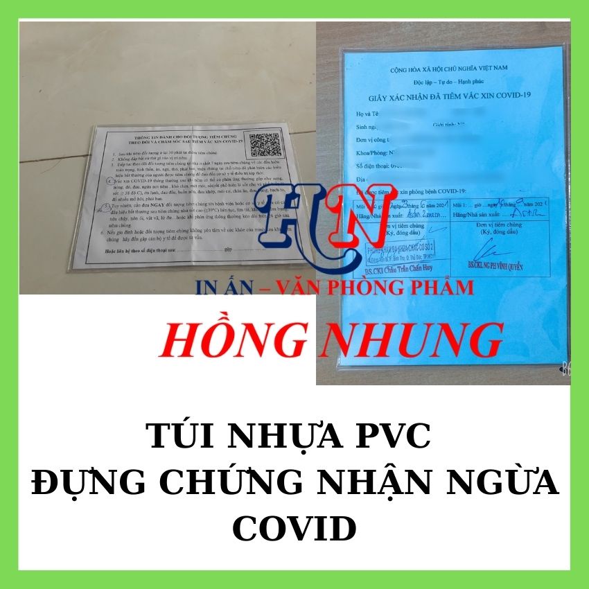 [ Hàng Đang Hót Loa Loa] Túi Nhựa Dẻo PVC Bọc Chứng Nhận, Có Nắp, Nhựa Trong Suốt Bảo Vệ giấy chứng nhận chích ngừ