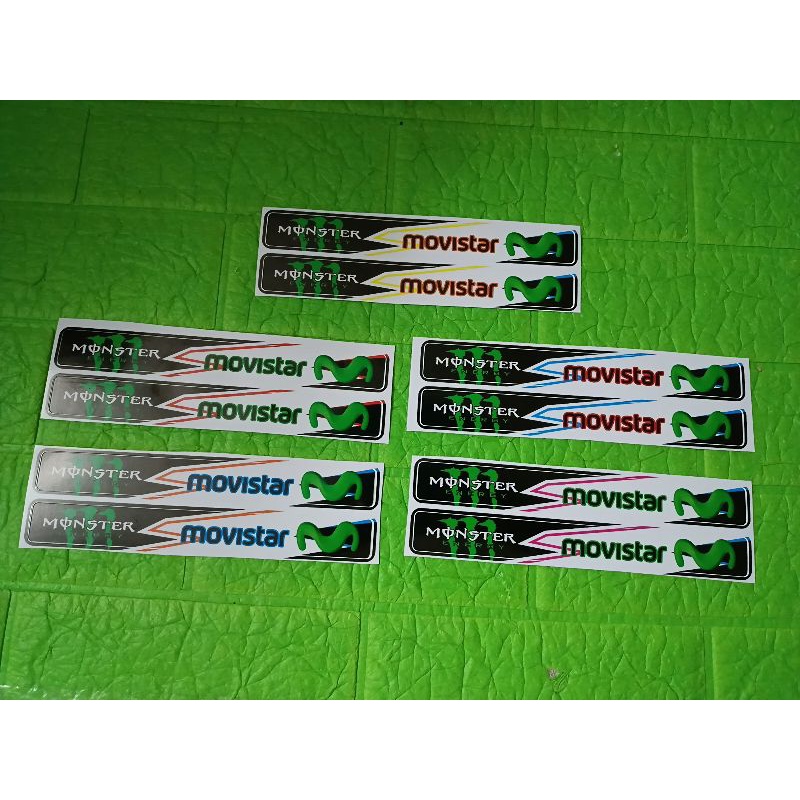 Bộ 5 cặp tem dán phuộc Monster 5 màu New