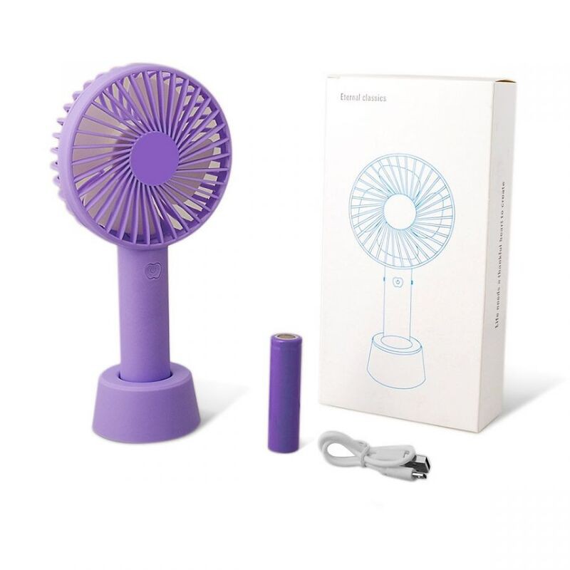 Quạt Mini Cầm Tay Sạc Tích Điện 3 Chế Độ Mát Tặng Kèm Đế Để Bàn, Pin, Dây Đeo Tay, Bảo Hành 3 Tháng | BigBuy360 - bigbuy360.vn