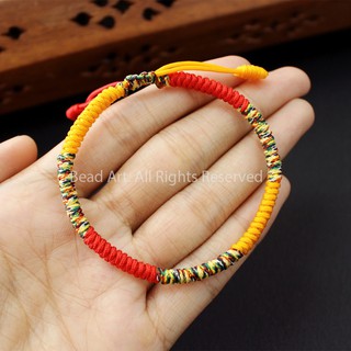 Vòng Tay Dây Ngũ Sắc Thắt Chỉ Màu Tibet Handmade (Dây Đỏ, Ngũ Sắc, Vàng Cam, Vòng Tay Phong Thuỷ S50 - Bead Art
