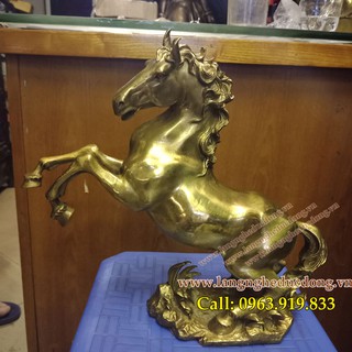 Tượng ngựa phi chân cao 30cm, tượng ngựa bằng đồng, bán tượng ngựa đồng, giá tượng ngựa đồng