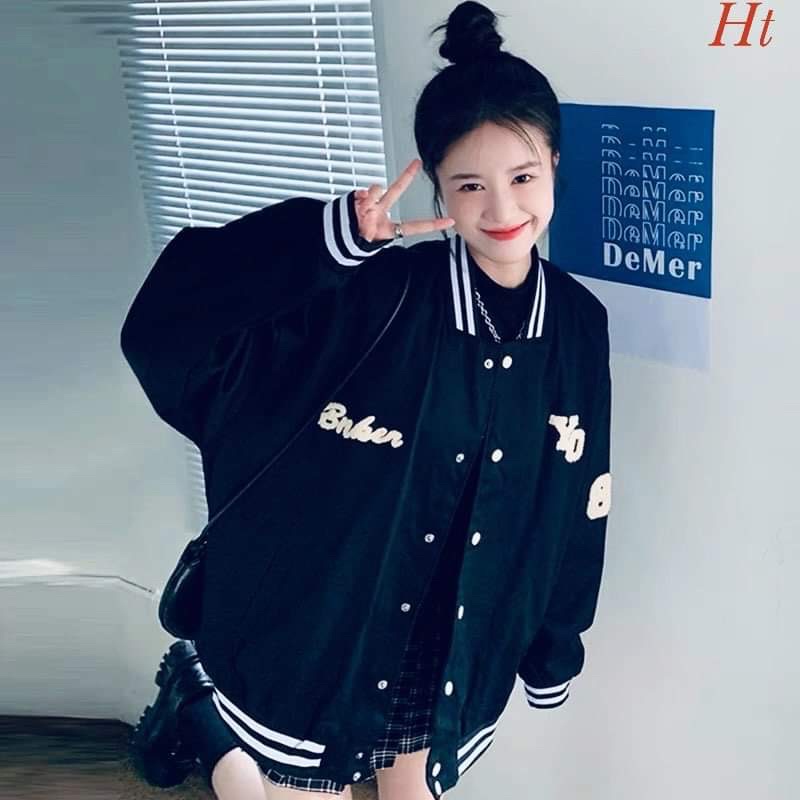 Áo khoác bomber đen YG86 HT12