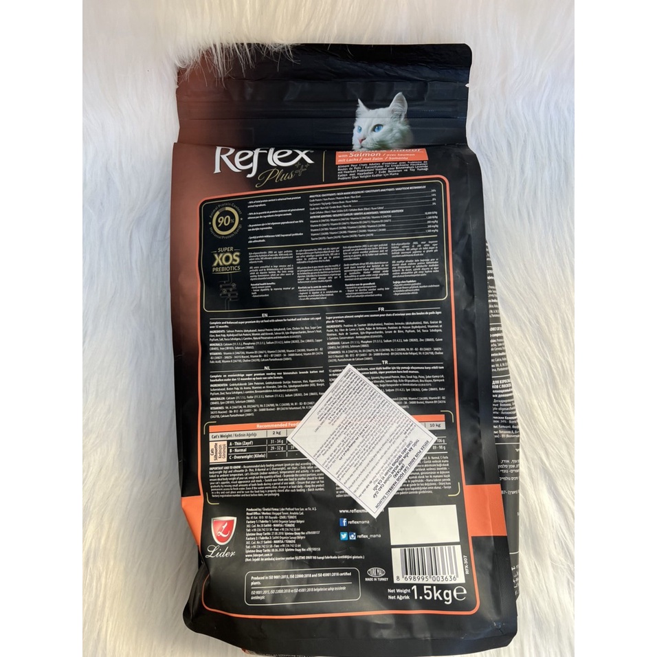 Thức ăn cho mèo tiêu lông Reflex 1,5kg