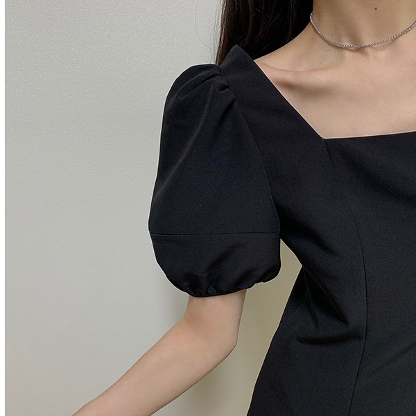 Đầm PERTY dáng ngắn phong cách retro Pháp thời trang mùa hè cho nữ